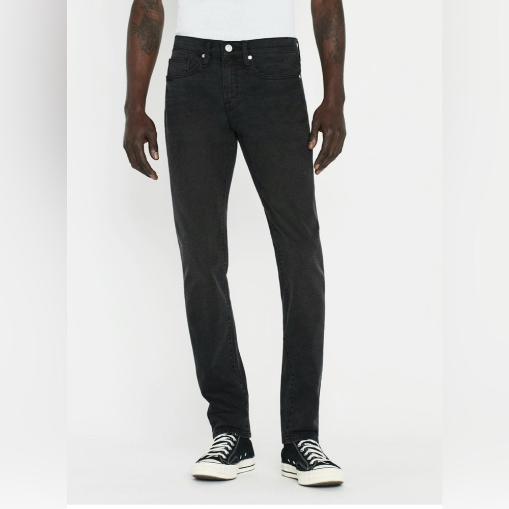FRAME Men’s L’Homme Slim Jeans Denim Black Fade to Grey size 31 Charcoal
